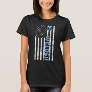 Welding American Flag Welding Welders American Fla T-Shirt