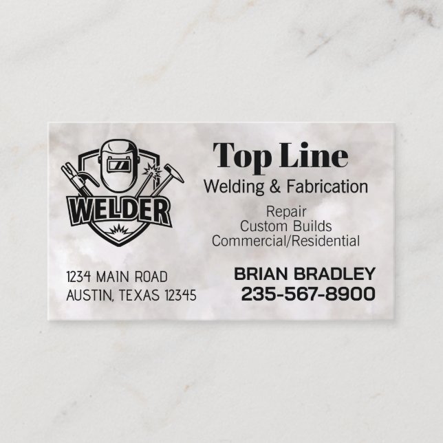 Welding and Fabrication Service Business Card (Front)