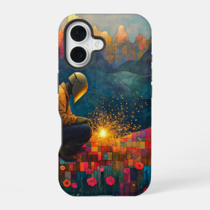 Welding Art print - welder invitation pride event iPhone 16 Case