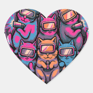 Welding Cats Heart – Cute Welder Sticker Art