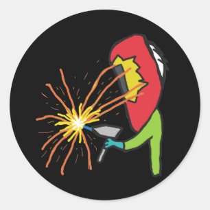 Welding Classic Round Sticker