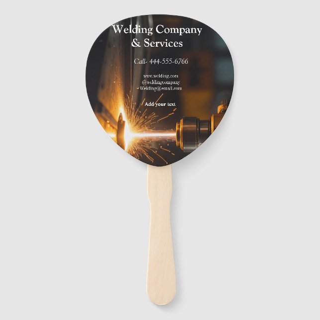 Welding contract construction add name contact no hand fan (Front)