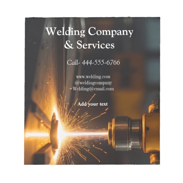 Welding contract construction add name contact no notepad (Front)