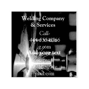 Welding contract construction add name contact no self-inking stamp