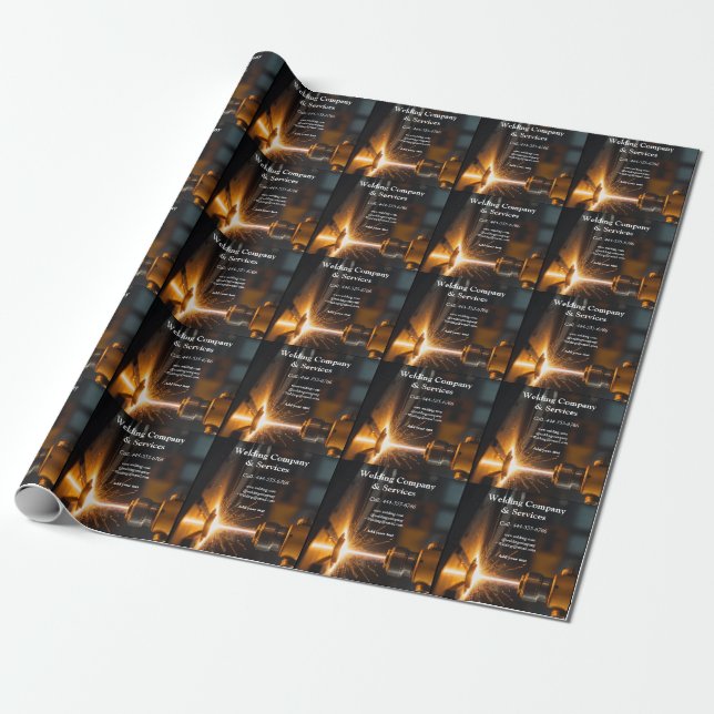 Welding contract construction add name contact no wrapping paper (Unrolled)