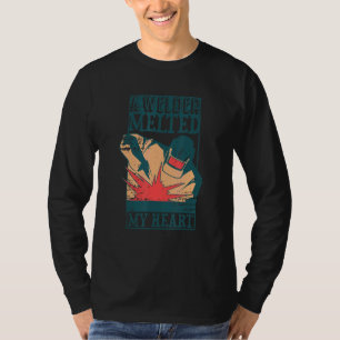 Welding Helmet Saying Welder Melted My Heart Weld T-Shirt