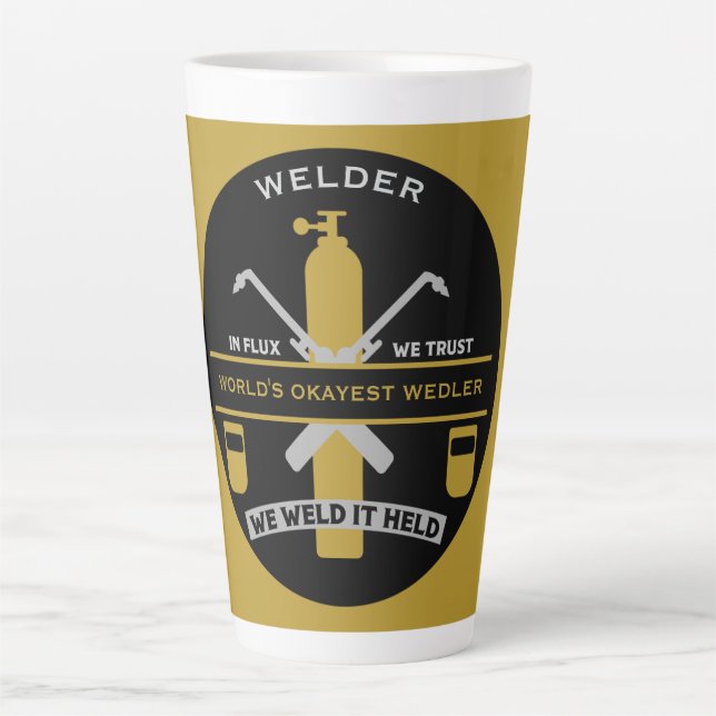 Welding Humour Gift Latte Mug (Front)