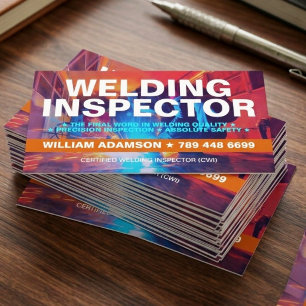Welding Inspector Customisable Consultant Business Card