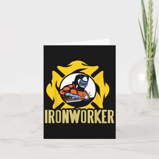 Welding Ironworker Torch Flame Metal Skill Work  Card (Front)