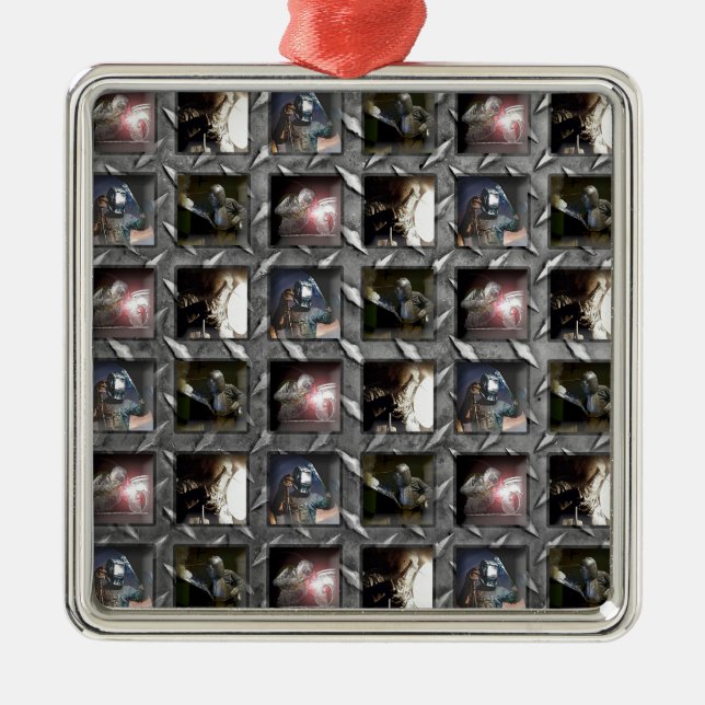 Welding Pattern Metal Tree Decoration (Front)