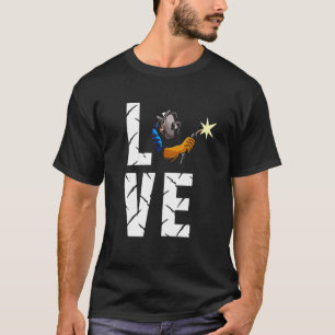 Welding Proud Hard Working Usa Flag Welder T-Shirt
