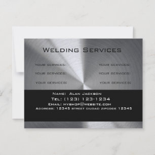 Welding Services Business card editable