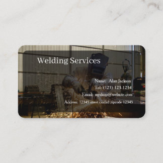 Welding Services Business card editable
