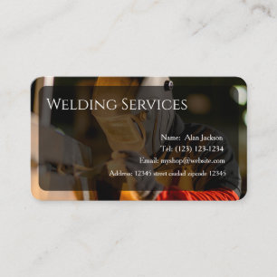 Welding Services Business card editable