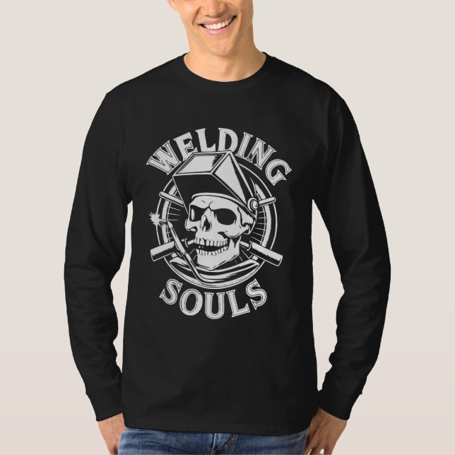 Welding Souls Retro Skull  T-Shirt (Front)