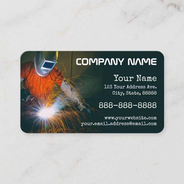 Welding Sparks Business Card (Front)