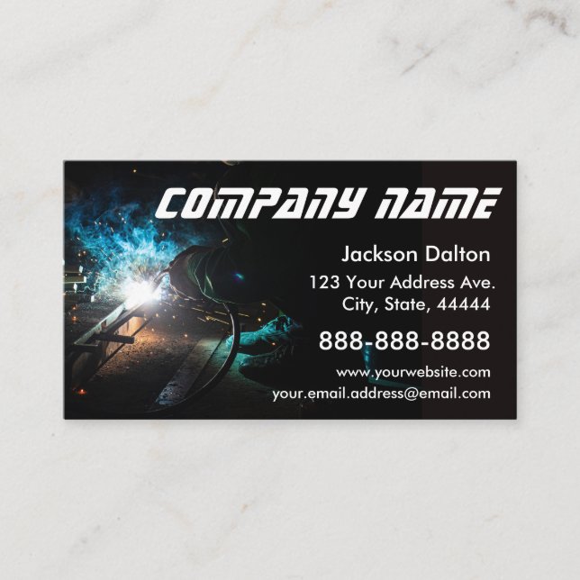 Welding Sparks Business Card (Front)