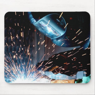 Welding Sparks Mouse Pad
