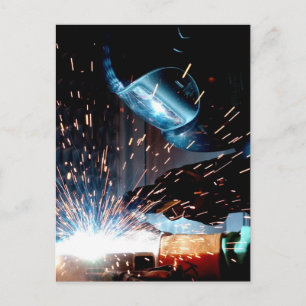 Welding Sparks Postcard