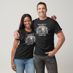 Welding Torch & Sparks Certified Welder Black T-Shirt