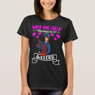 Welding Valentine's Day Female Welder Girl Wife Gi T-Shirt