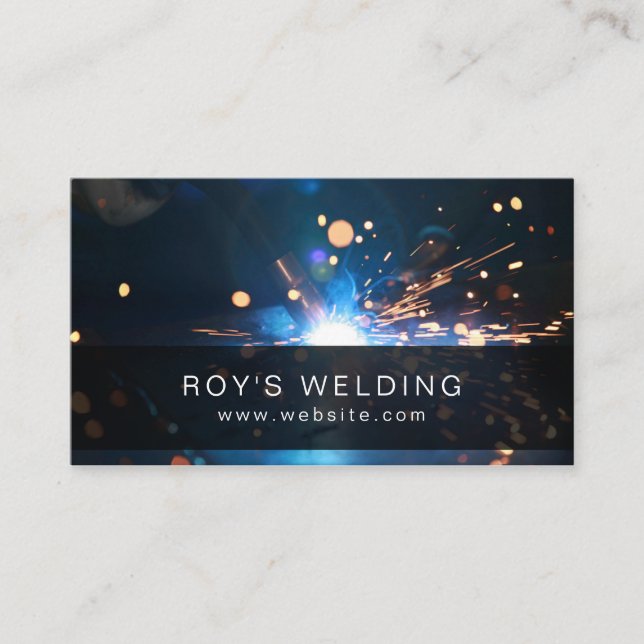 Welding Welder Construction Business Card (Front)