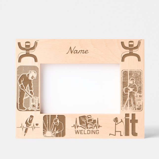 WELDING WELDER custom gifts  Etched Frames (Front)