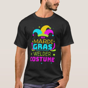 Welding Welder Mask Masquerade Parade Jester Mardi T-Shirt