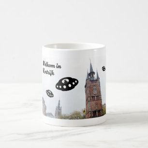 Welkom in Kortrijk.  UFO’s welcome you to Kortrijk Coffee Mug