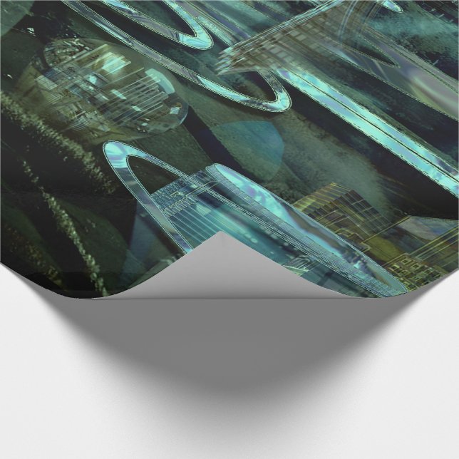 WelkPort  Modern Architect City Elegant    Wrapping Paper (Corner)