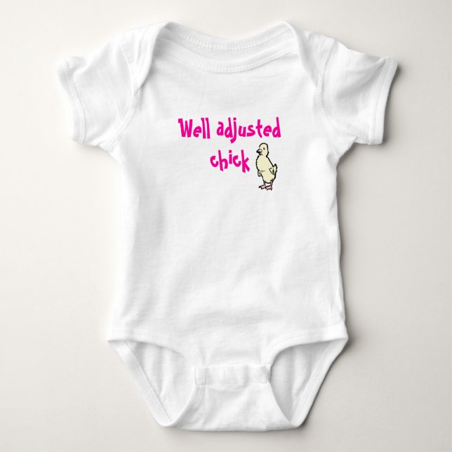 Well Adjusted Chick - Baby Chiropractic Bodysuit (Front)