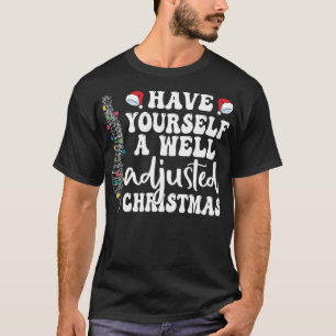 Well Adjusted Christmas Chiropractic Santa Chiro C T-Shirt