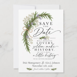 Well Behaved Lovers Modern Botanical Save The Date