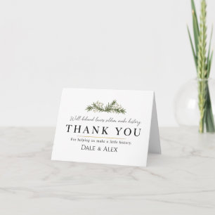Well Behaved Lovers Personalised Thank You Card