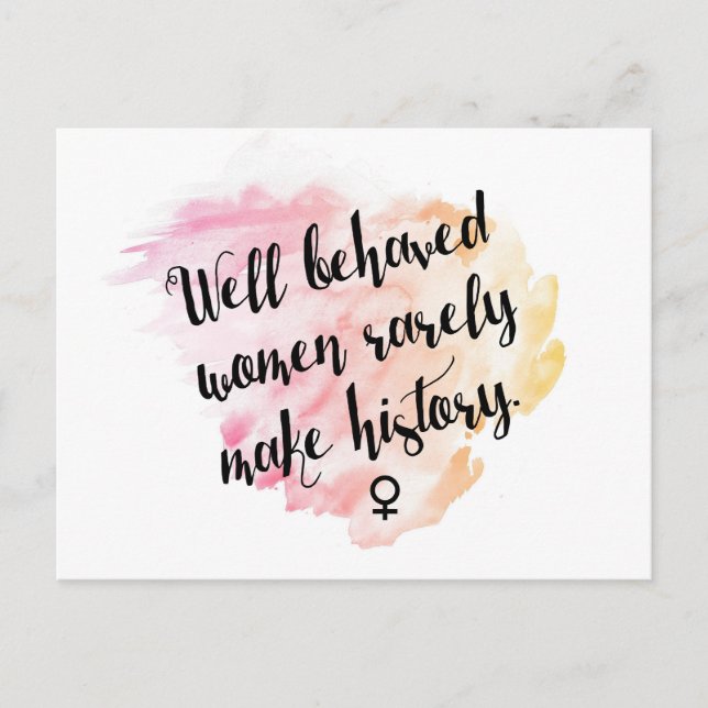 Well Behaved Women Postcard (Front)