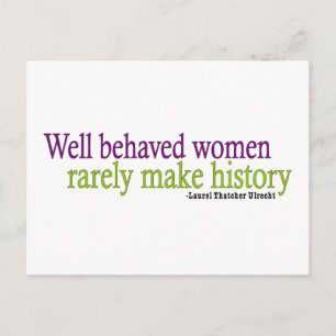 Well Behaved Women Quote Postcard