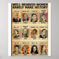 Well-behaved women rarely make history poster