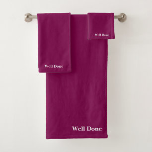Well Done Christmas Wine Bath Towel Set