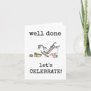 Well Done, Congratulations, Cute Cat Card