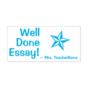 "Well Done Essay!" Commendation Rubber Stamp