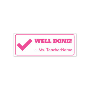 "WELL DONE!" Feedback Rubber Stamp