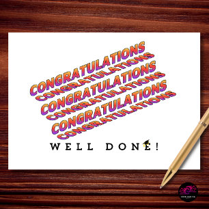 Well Done Graduation Congratulations Card