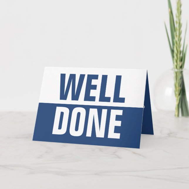 Well Done Greetings card (Front)