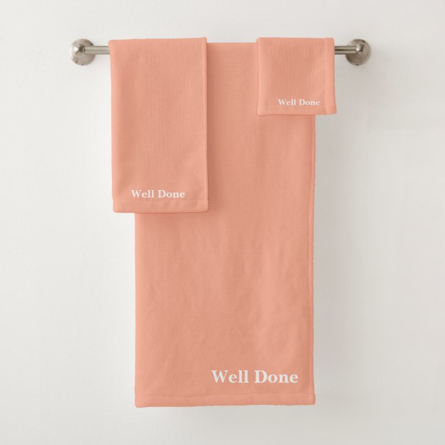 Well Done Melon Bath Towel Set (Insitu)