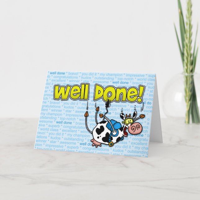 well done - skydive card (Front)