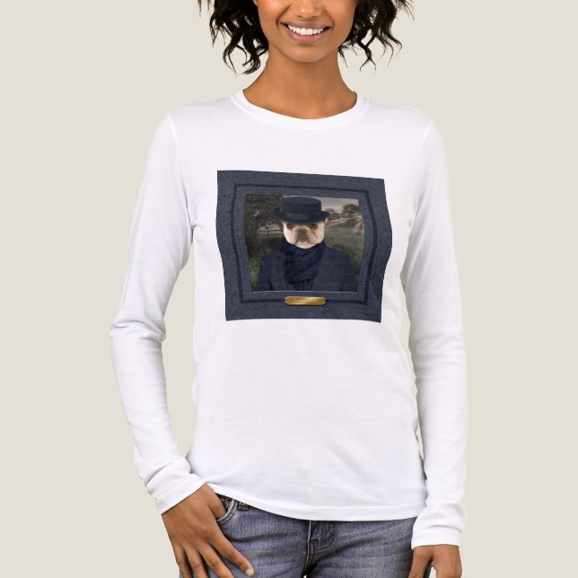 Well-Dressed Bulldog Hoodie w/ nameplate hoodie Tri-Blend Shirt (Front)