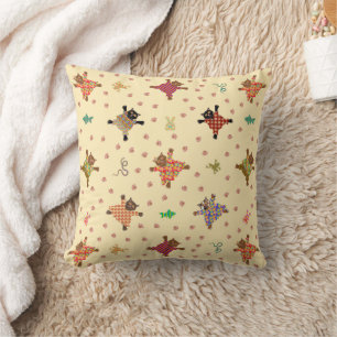 Well Dressed Cats with Funky Plushies Cushion