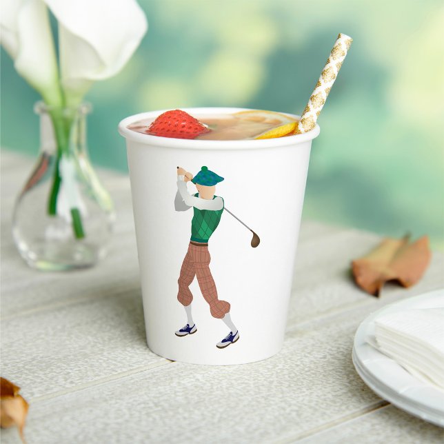 Well Dressed Golfer Paper Cups (Creator Uploaded)