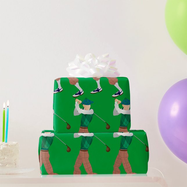 Well Dressed Golfer Wrapping Paper (Creator Uploaded)