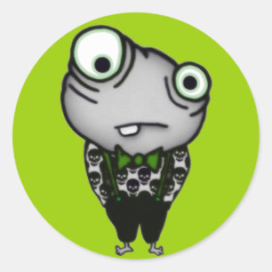 Well Dressed Monster Classic Round Sticker